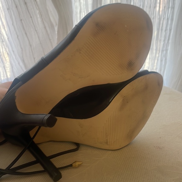 Guess Black Lace Up Back High Heels - Picture 4 of 5